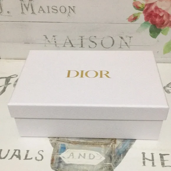 Brand New! DIOR Blue White & Gold Gift Box Set Box/Tissue/Envelope/Ribbon! ✨ - Picture 8 of 12
